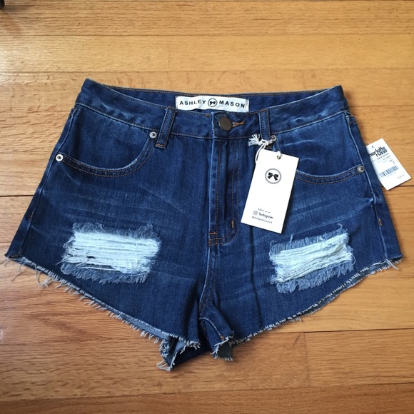 Charlotte Russe Pants - High Waisted Denim Shorts
